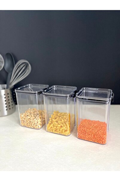 Kardelen Home حاوية تخزين متوسطة الحجم مكونة من 3 قطع من Krd Home