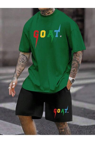 DAXİS Sportwear Company GOAT Printed Unisex Set - Shorts T-shirt Top and Bott...
