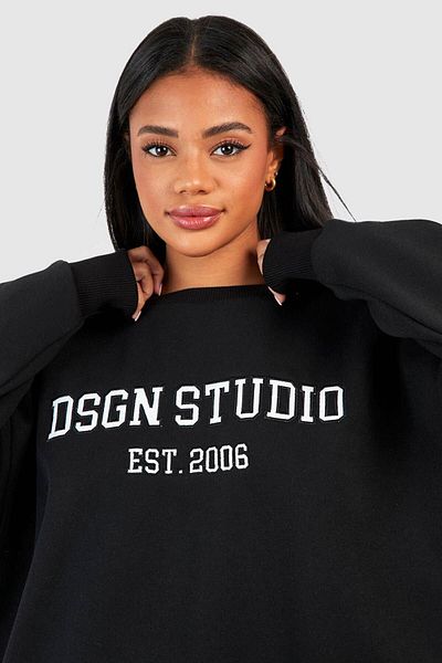 Mythologie Dsgn Studio 2006 Black JoggEr SwEatshirt and SwEatPants SEt - CrEw NEck, RubbEr LEg