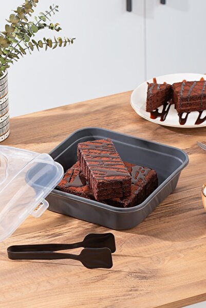 Porsima 1094 Model Cake Pastry Container - Carrying Bag - Lockable Jar