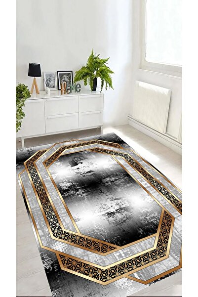 eco concept Gold Renk Salon Halısı, Modern Desen Halı, Kaymaz Taban Halı, Yık...
