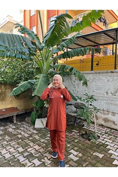 haceryılmaz tesettüt soft likralı 100 cm doktor ve hemşire forması scrubs