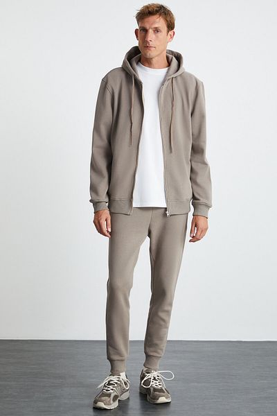 GRIMELANGE MAYNOR 3 Thread Raised Inside Soft Hooded Mink Relaxed Fit