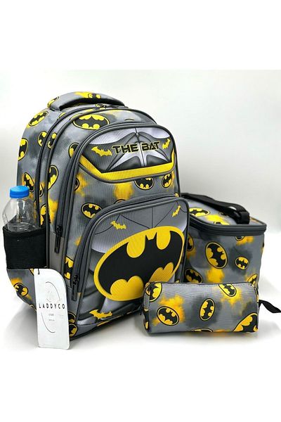 Bevitton Men's Primary School 3-Piece Gray Orthopedic Backpack