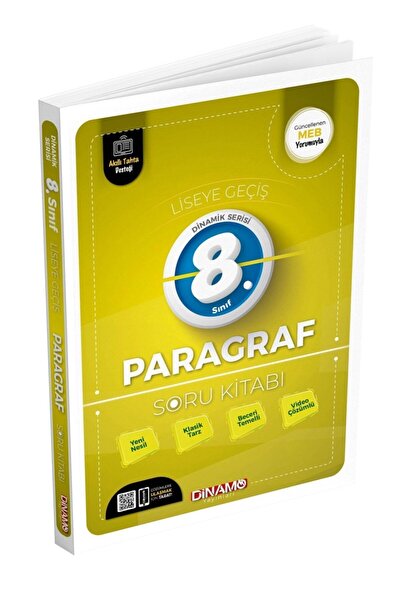 Dinamo Yayınları 8.sınıf Paragraf Soru Bankası Yeni Nesil Video Çözümlü 2026
