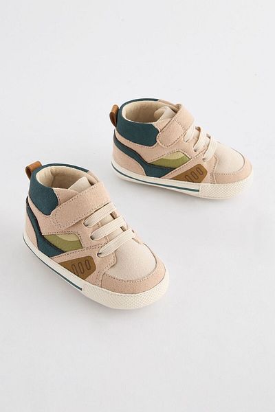 Next Baby Cream Baby Sneakers with Soft Soles and Straps