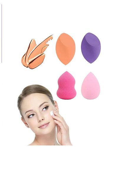 Deep Passion 4-Piece Pear Colored Makeup Sponge