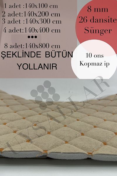 UYSALLAR SUNİ DERİ Ταπετσαρία Ραμμένο Σφουγγάρι Ύφασμα Καπιτονέ 140 εκ. Πλάτος