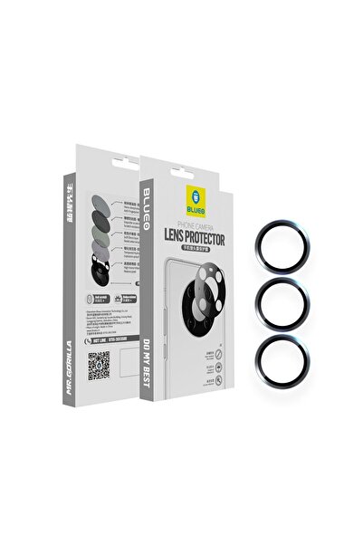 BLUEO واقي عدسة الكاميرا الأسود المتوافق مع Samsung S23 Plus / Samsung S23