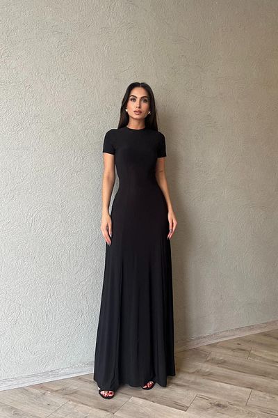 Seda Yalçın Atelier Black Blaivs Short Sleeve Spanish Dress