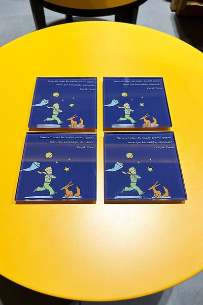 Decorita Time Princess Glass Coaster - Set of 4 10cm x 10cm