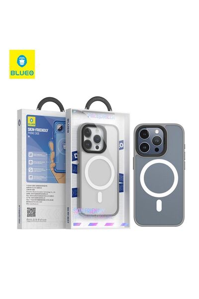 BLUEO حافظة هاتف آيفون 15 برو متوافقة مع ماجسيف بلون مزدوج وصديقة للبشرة بالل...