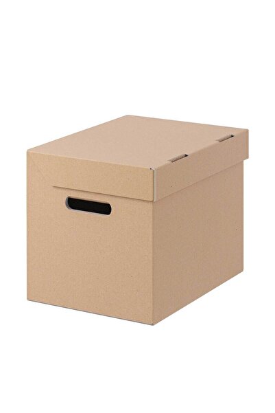BLEXFO 25x34x26 cm Kendinden Kapaklı Tutamaçlı Saklama Kolisi, Tutamaçlı Koli...