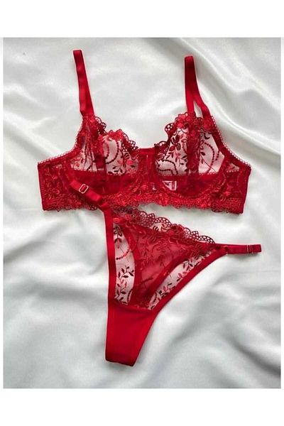 ARONA Red Flower Christmas Suit A-132