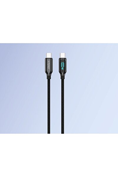 X-Level X-powerdigi 5a 100w 120 Cm Type-c To Type-c Dijital Ekranlı Hızlı Şarj / Data Kablosu