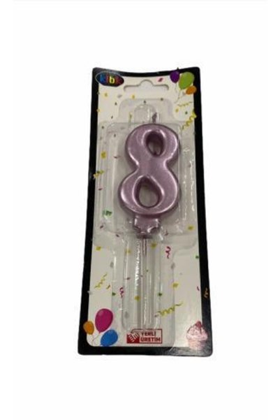 Görkem Toptan 8 Yaş Pembe Rakam Mum