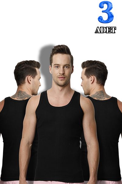 DONEX 2110 % 100 Cotton Ribana Singlet Men's 3-Piece Singlet