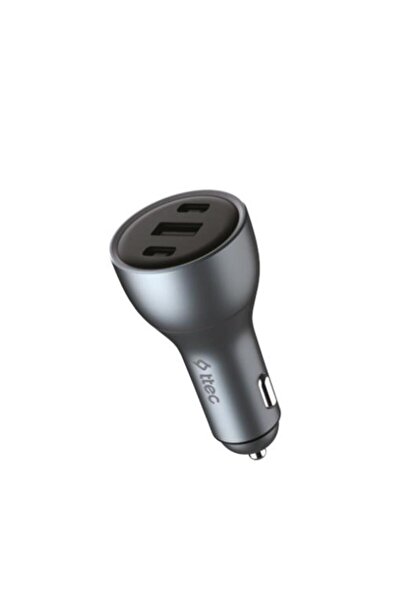 Ttec Mega Şarj Akım Korumalı 130W 2xUSB-C+USB Girişli Araç Çakmaklık Şarjı Tüm Araçlarla Uyumlu Şarj