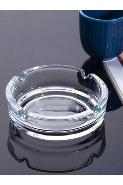 Tanemce Glass Ashtray - Round Ash Plate - Ash Tray - 11*11*3 11