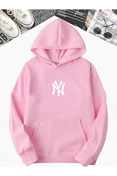 BENROMA Oversize Hooded NY Printed Sweatshirt