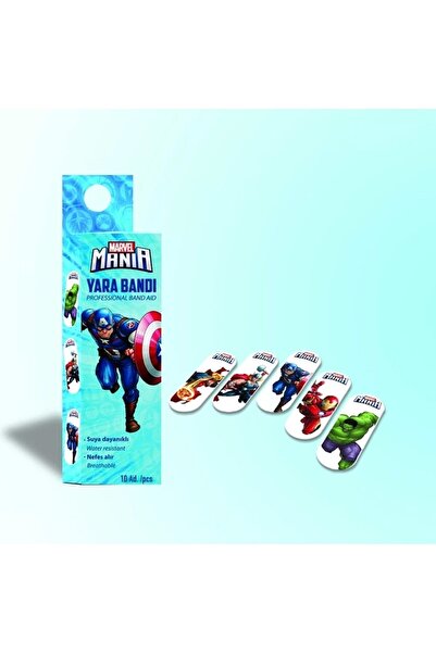 Marvel Kiva Manıa Kaptan Amerika Yara Bandı 10 Adet