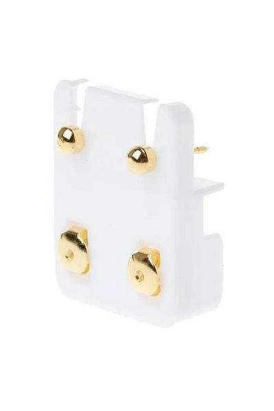 Jaida Moda Steel First Piercing Ear Earrings with Gold Ball Tip for Sterile Surgery