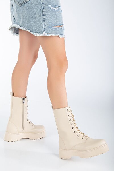 Odal Shoes Ten Kadın Fermuarlı Kalın Tabanlı Bot & Bootie 00121602