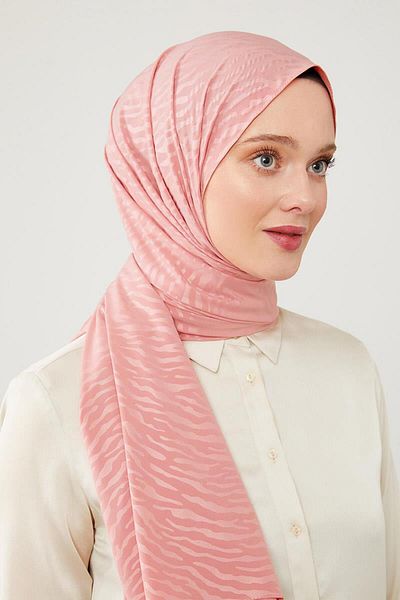 Levidor Σάλι Elegance Jacquard με ροζ σχέδιο
