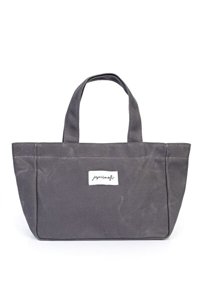 Jasminelli Uzun Saplı Kanvas Çanta