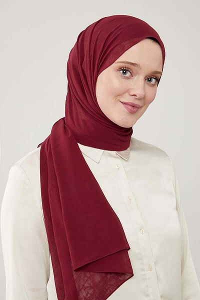 Levidor Şal de crep îngheţat Burgundy - Culoare uni