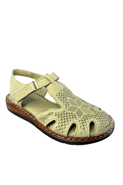 Mammamia DAR KALIP D24YS-1280 Cilt Deri Kadın Comfort Sandalet