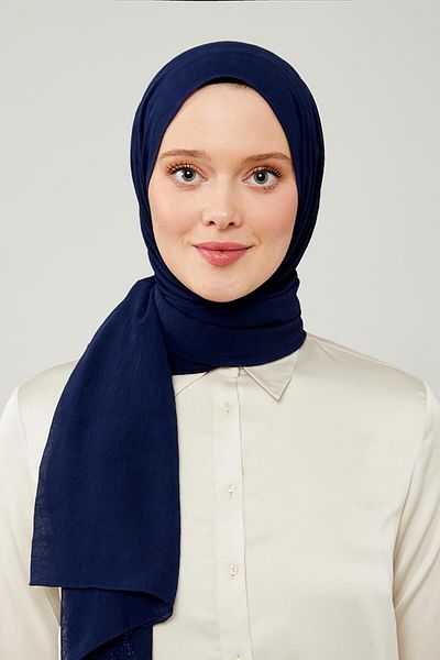 Levidor Frozen Crepe Shawl - Μπλε μονόχρωμο