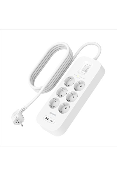 Belkin SRB002VF2M USB-C-USB-A 6x Akım Korumalı Priz 2M