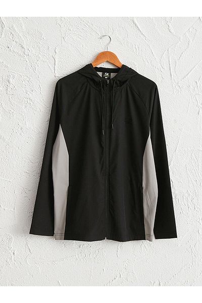 LC Waikiki Νέα μαύρη κουκούλα LCW Active Sports Cardigan