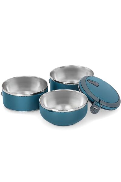 Penguen Anthracite Blue 3 Layer Food Thermos Storage Container