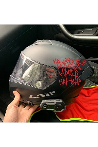 BENİMSER REKLAM HA HA HA HA Yazı Motor Kask Araba Oto Sticker Kırmızı