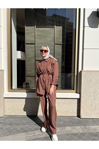 Demetaksoycollection KAHVERENGİ İKİLİ TESETTÜR TAKIM