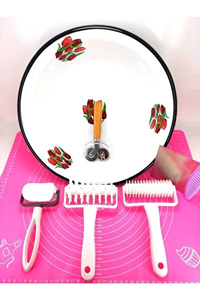 qussine Hamur Yoğurma Leğeni Matı Kesici Delici Şekillendirici Set 7 Parça