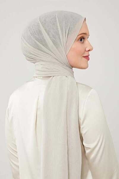 Levidor Σάλι κρεπ σε μπεζ ίσιο κόψιμο