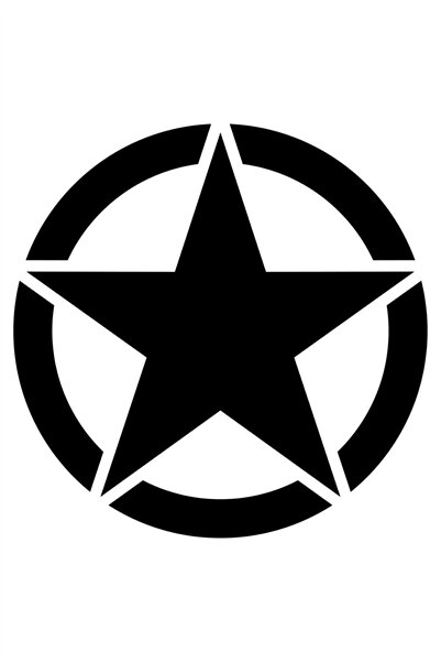 Maral Grup Army Star, Askeri Yıldız Off Road Oto Sticker Araba Sticker Siyah ...