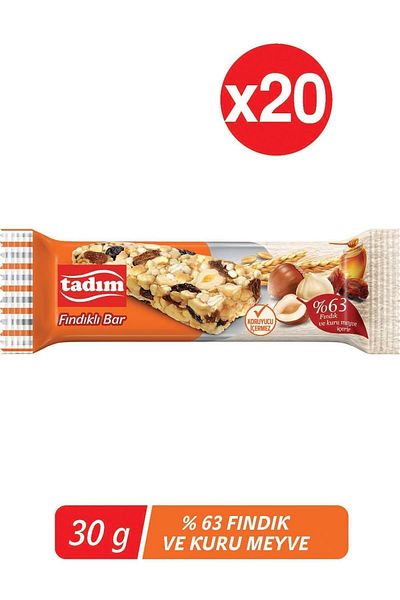 Tadım 30g Hazelnut Bar - Pack of 20