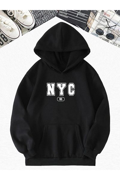 BENROMA NYC 91 Printed - Суитшърт с качулка Oversize