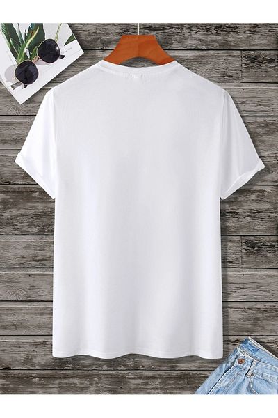 PALPİTO Λευκό μπλουζάκι Oversize - Ανδρικό, Τυπωμένο άγκυρα
