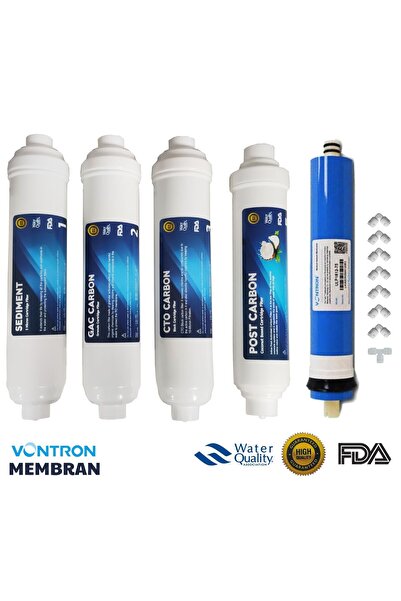 Evora Vontron Membranlı Kapalı Kasa 5'li Çubuklu Filtre Seti