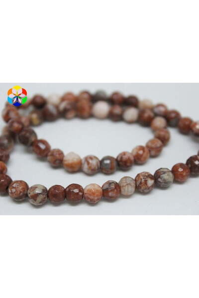 Yasamtohumu Jasper kamen 6mm fasetirani kroj četvrtina niza - 9cm dug (9882)