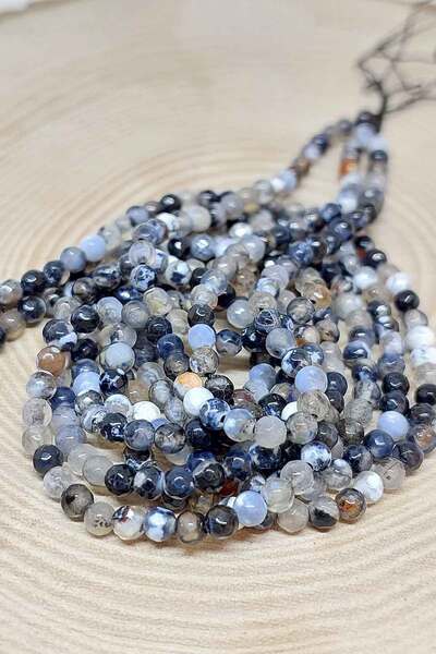 Yasamtohumu 9cm dugačka četvrtina niza od ahata - 3mm (36270)