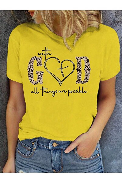 MODAVİBE Tricou de damă cu imprimeu inimă albă - Modavibe