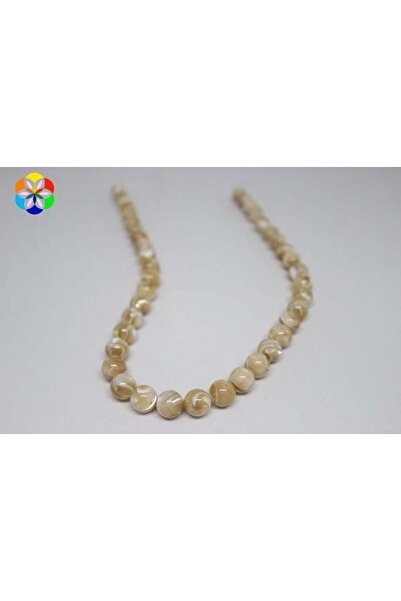 Yasamtohumu Довжина 9 см! Намисто з перламутрових каменів - 10 мм, карамельни...
