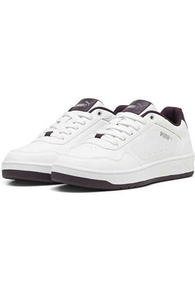 Puma Court Classy-PUMA White-Midnight Plum-PUMA Silver