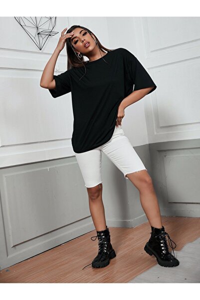 MODAVİBE Model unisex supradimensionat pentru femei, cu mânecă scurtă, lejer,...